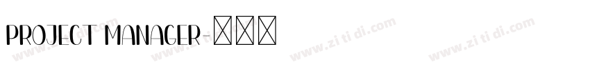 Project Manager字体转换